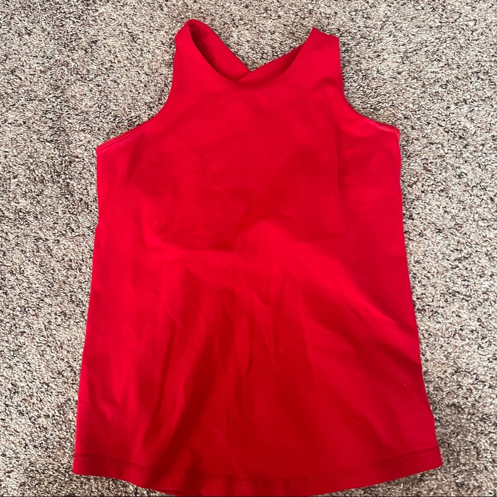 Lululemon High Neck Criss Cross Tank Top
